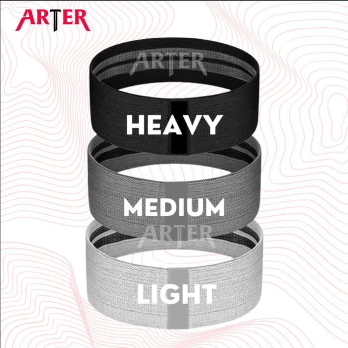 ARTER HIP RESISTANCE BAND YOGA PILATES HIP BAND BOOTY BAND SQUAT GYM - Black - Heavy