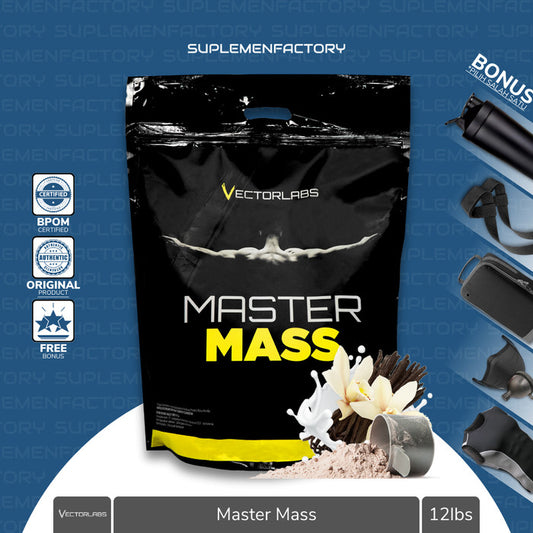 VectorLabs Master Mass 12 Lbs 12lbs Gainer Protein MasterMass - Vanilla