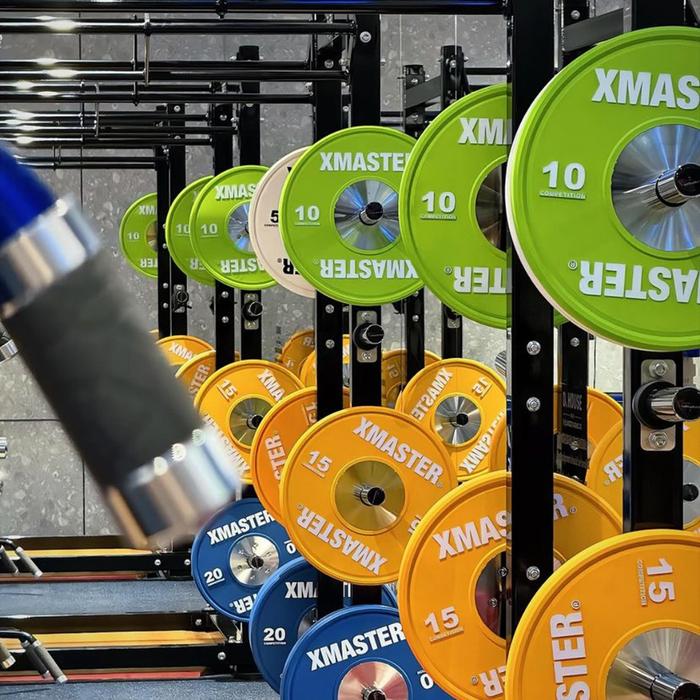 XMASTER Plate Bumper Urethane Kompetisi IWF 5kg-25kg Standar Gym CrossFit Strength ROGUE ELEIKO Hijau Kuning Biru Merah - 10kg Competition