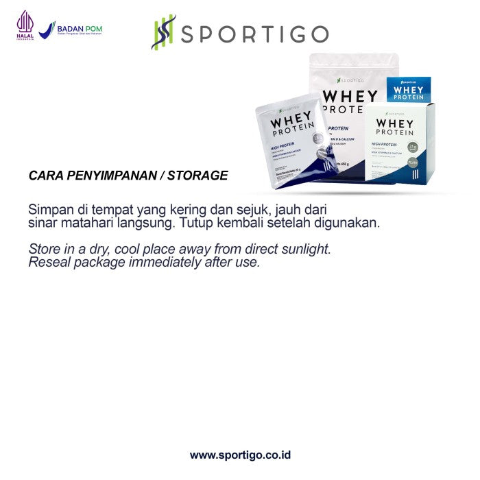 SPORTIGO Susu Whey Protein Isolate Concentrate Pure 350 gram - 2 Box