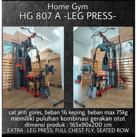 Alat Fitness Multi Gym HG 807 Fitnes Multigym Home beban 75 kg alat olahraga rumah