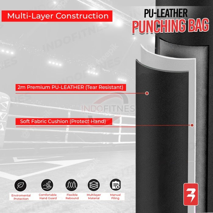 BODYMASTER Premium Sandsack Punching Bag BM-E035 Samsak Tinju Boxing - 120CM WHITE