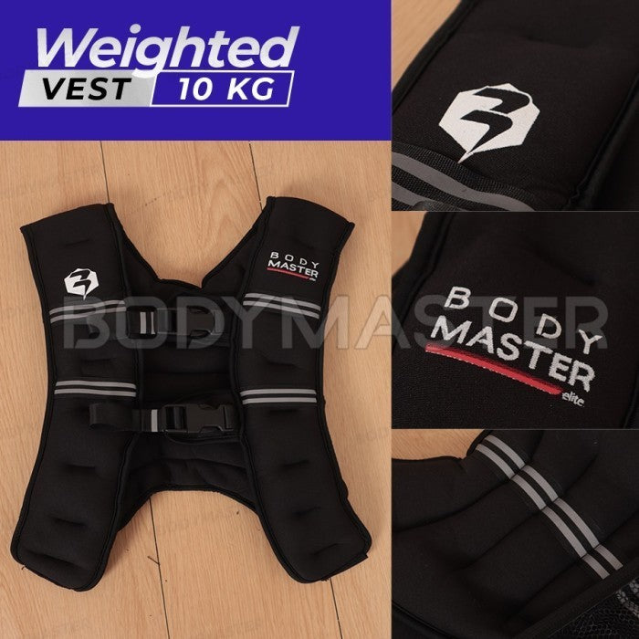 BODYMASTER Weighted Vest 10KG E232 Rompi pemberat beban 10 KG Weight - Hitam