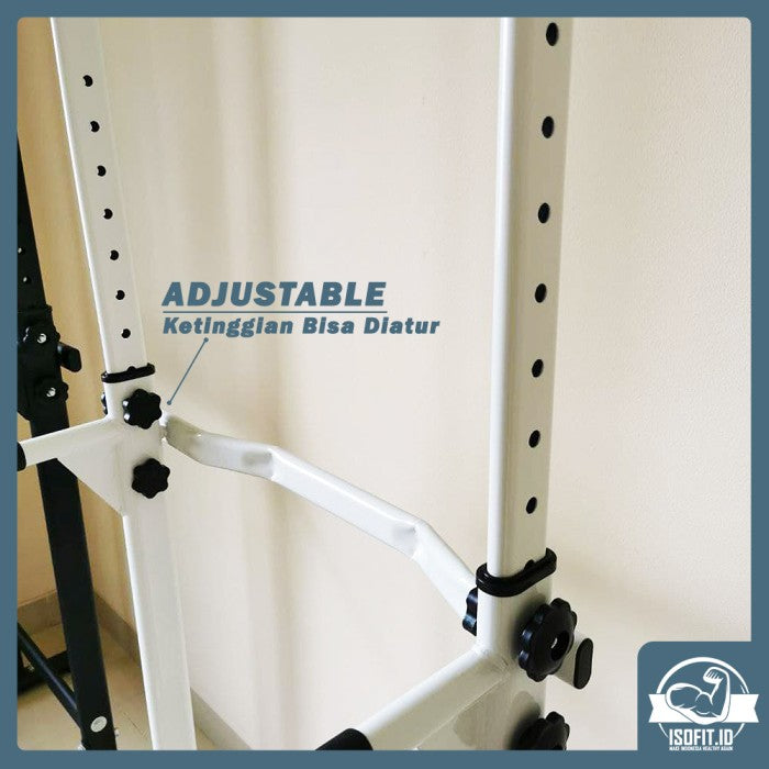 Multi-Function Pull Up / Dipping / Chin Up Hanging Bar - White Gloss