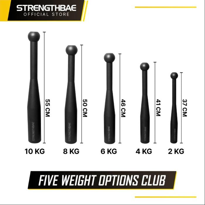 New - Club And Mace Strengthbae Weighted Steel Clubs Maces Gym Workout Fitness Monstraa - Mace, 2kg