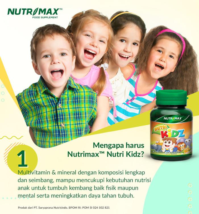 Nutrimax Nutrikidz 30 Tablet Kunyah Multi Vitamin Mineral DHA