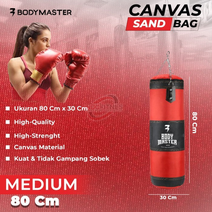 BODYMASTER Samsak Tinju BM-E032 - Sandsack Boxing Bag Canvas Muaythai - 100CM