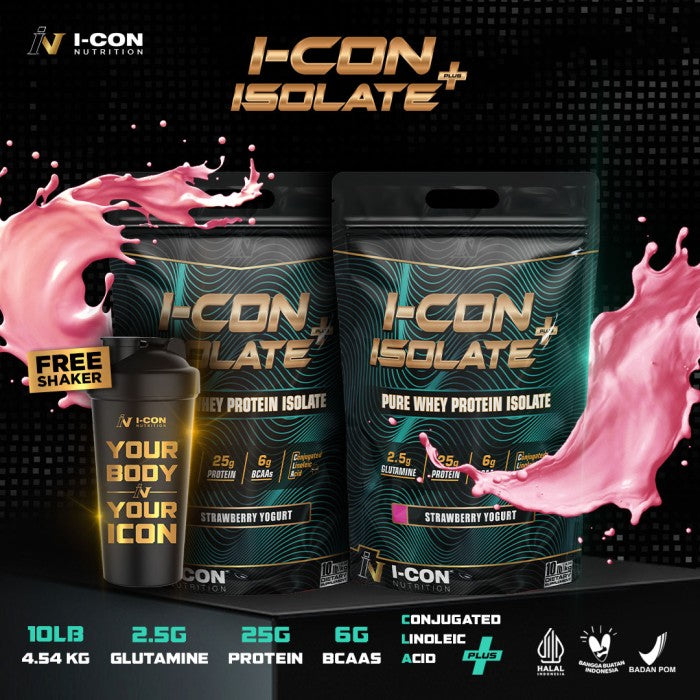 Paket 2 Icon Nutrition Whey Isolate Plus 10 lbs | Nutrisi Fitness - Coklat