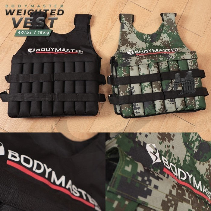 BODYMASTER Weighted Vest 20Kg BM-E233 Jaket Rompi Pemberat Fitness - BLACK