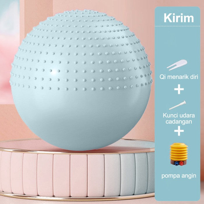 OneTwoFit Bola Kebugaran Bayi Yoga Ball Half Massage Point Gym Ball 65 - Hijau