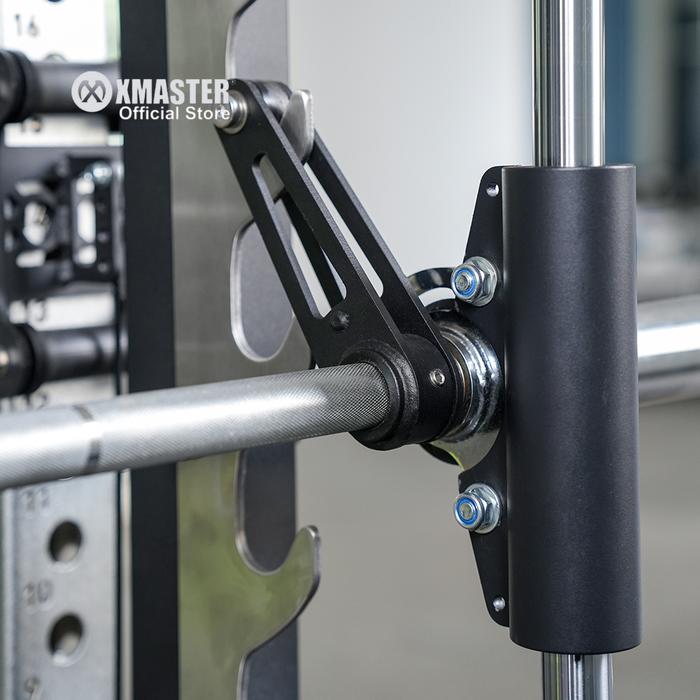XMASTER All-in-One Functional Trainer Smith Machine Power Rack & Cable Crossover Alat Gym Rumah Baja 3mm Kokoh dengan Cable Chest System dan J-Cup - Outdoor - Power Rack Blk