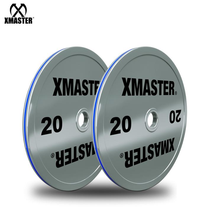 XMASTER Calibrated Steel Powerlifting Plate Chromed, IPF standard Fitness Strength gym ROGUE ELEIKO - 5kg Sepasang