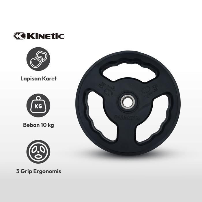 Kinetic 3-Grip Weight Plate 15 Kg - 10 kg