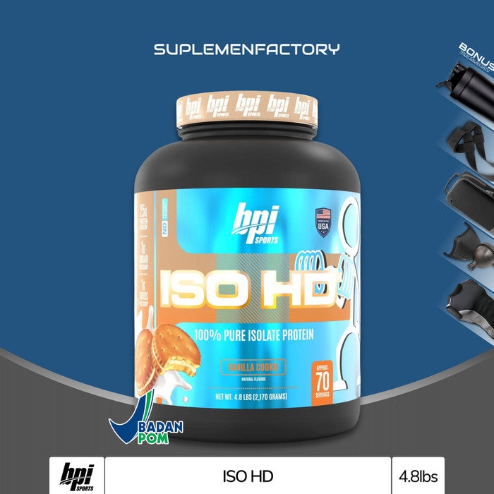 BPI Iso HD 5 lbs Whey Protein Isolate - Vanilla