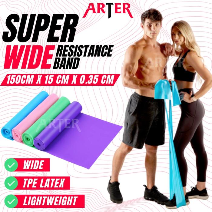 ARTER Super Wide Resistance Band Elastic Tension Resistance Sheets - Viral Pink