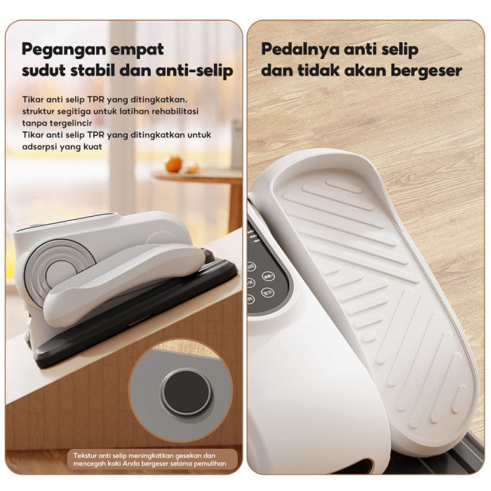 OneTwoFit Mini Exercise Bike Mini Stepper Exercise Bike Sepeda Statis Terapi Portable - Putih