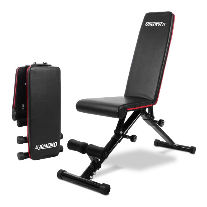 OneTwoFit Adjustable Folding Fitness Bench Dumbbell Weight Bench