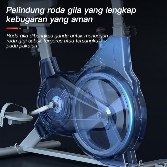 OneTwoFit Spinning Bike LCD Monitor Adjustable Seat 8KG Flying Wheel Exercise Bike Alat Gym Sepeda Statis