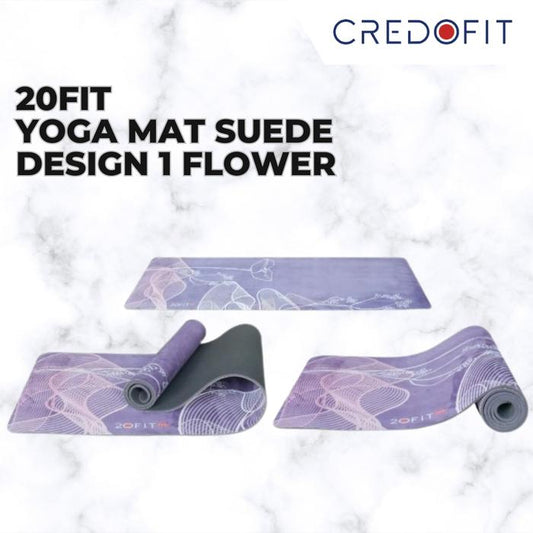 TPE Yoga mat suede flower
