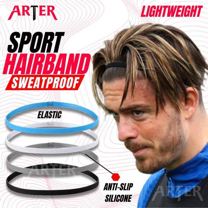 ARTER Sport Mini Hairband Sports Running Headband Non Slip Silicone - Wolf Grey