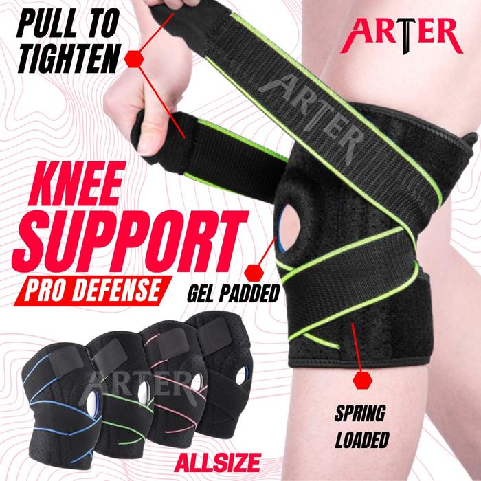 ARTER Knee Support PRO DEFENSE Brace Deker Pelindung Lutut Gel Spring - Obsidian Blue