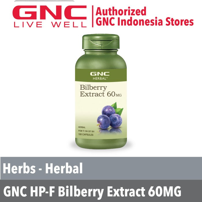 GNC Bilberry Extract 60mg - 100 capsule (196912)