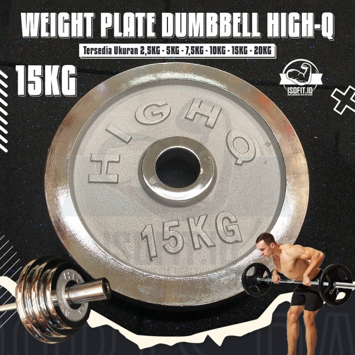 HIGH-Q Electroplated Weight Plate Barbel / Plat Pemberat - 2,5KG