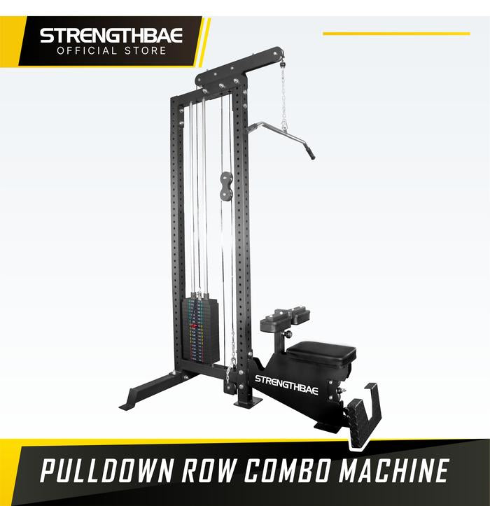 Lat Pulldown Row Combo STRENGTHBAE Pull Down Cable Rowing Back Machine Alat Latihan Punggung Gym