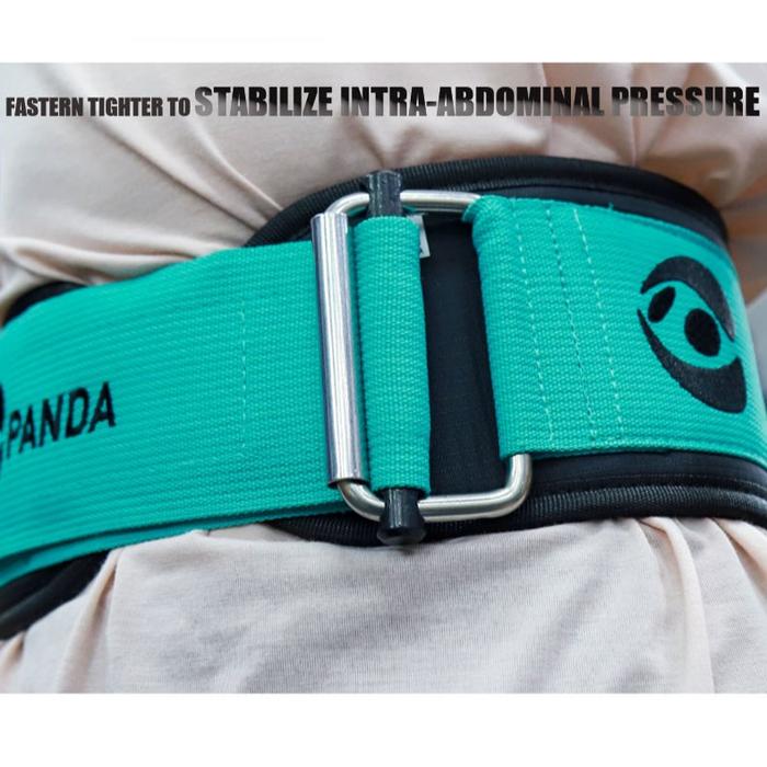 Ninja Panda Nylon gym belt CrossFit weight lifting belt fitness squat deadlift powerlifting ELEIKO - Tiffany blue, XS (63-71CM)
