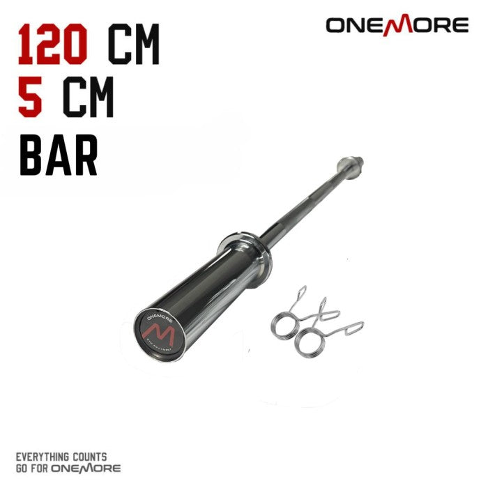 ONE MORE 120CM 5CM EZ Curl Bar Barbel Stick Stik Barbell - 2.5CM