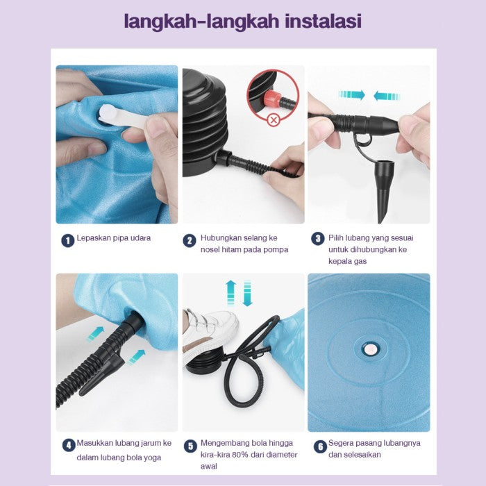 OneTwoFit Bola Kebugaran Bayi Yoga Ball Half Massage Point Gym Ball 65 - Hijau