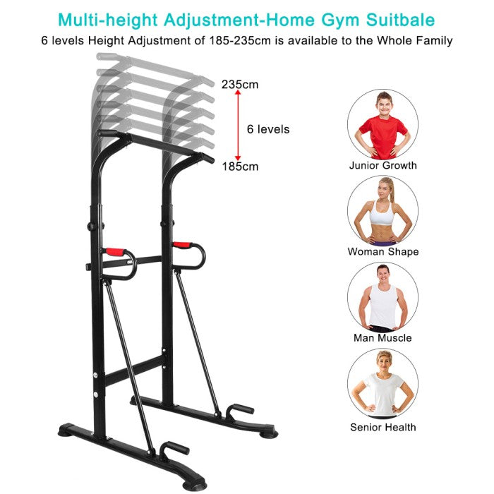 OneTwoFit Multi-Function Power Tower,Adjustable Height Pull up Station