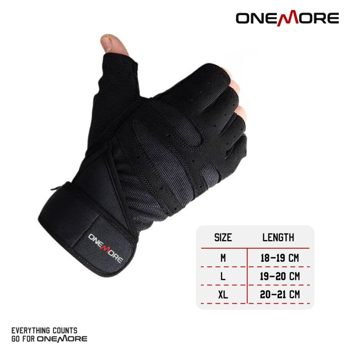 ONE MORE Sarung Tangan Fitness Gym Gloves Pria Wanita - XL