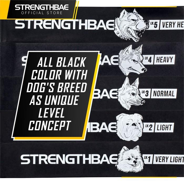 Mini Band & Hip Loop STRENGTHBAE Short Resistance Bands Glute Glutes - Husky (Heavy)