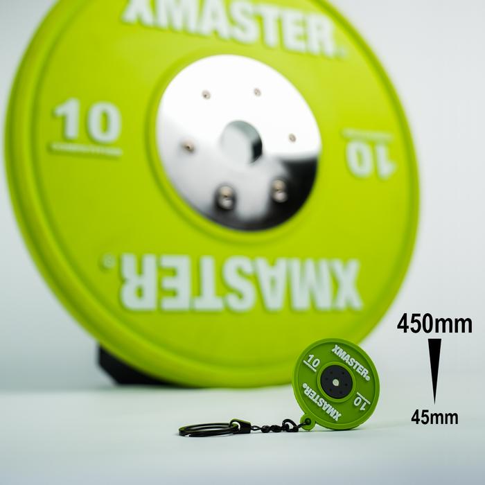[NEW] Gantungan Kunci Gym XMASTER – Miniatur Bumper Plate PVC | Keychain Unik Pecinta Fitness & Powerlifting - green