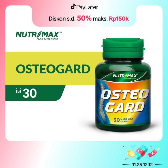 Nutrimax Osteogard Kalsium Tulang Osteoporosis Kesehatan Gigi Kuku Mudah Patah Kalsium Ibu Hamil - 30 Tablet