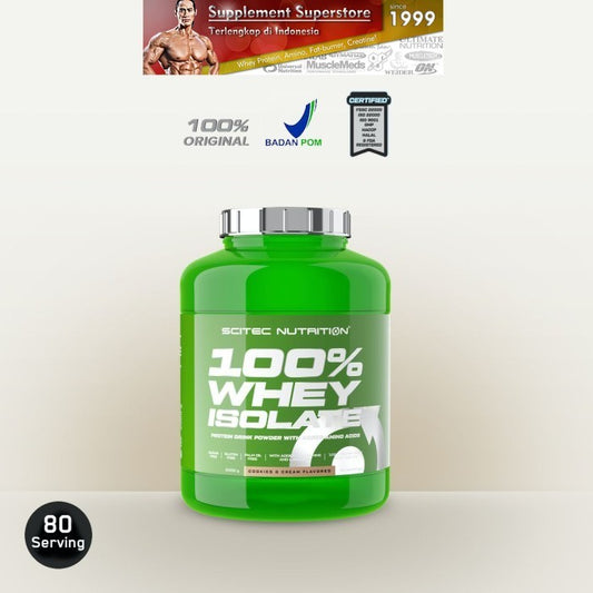 Scitec - WHEY ISOLATE 2000 Gram Cookies n Cream - Tanpa bonus
