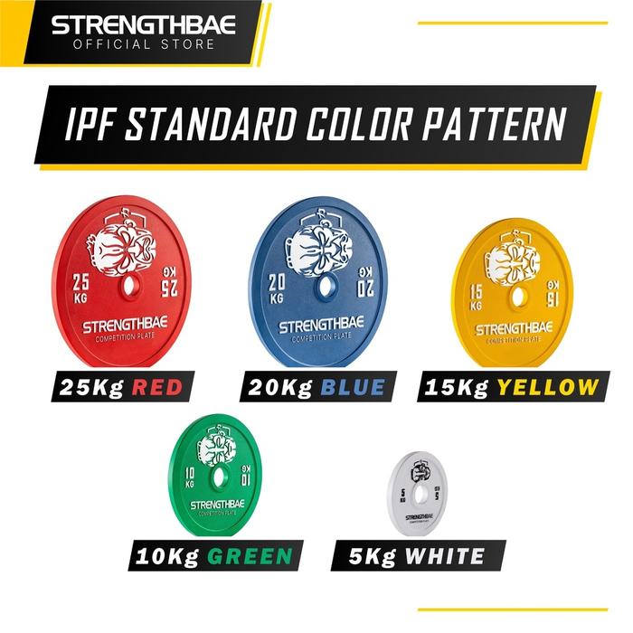 Calibrated Plates 5kg STRENGTHBAE Powerlifting Steel Weight Plate Beban 5Kg Pair