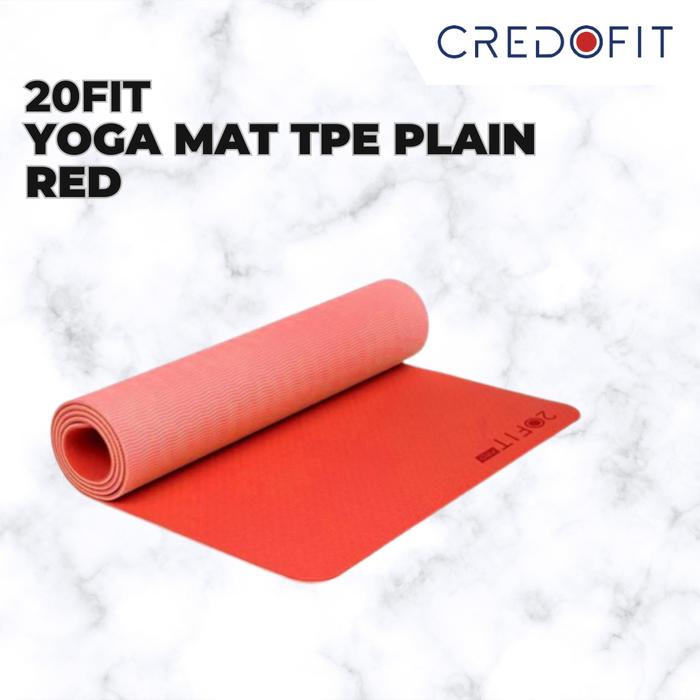 Pro Yoga Mat Tpe Plain Red
