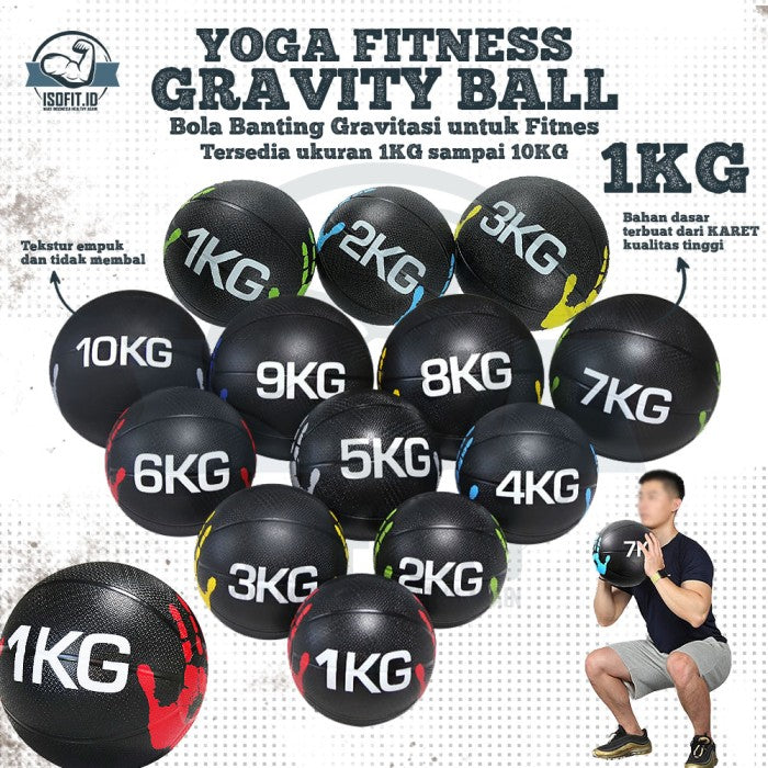 Yoga Fitness Gravity Gym Ball / Bola Yoga 1-10KG - 1 KG