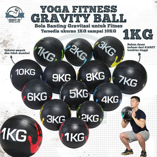 Yoga Fitness Gravity Gym Ball / Bola Yoga 1-10KG - 1 KG