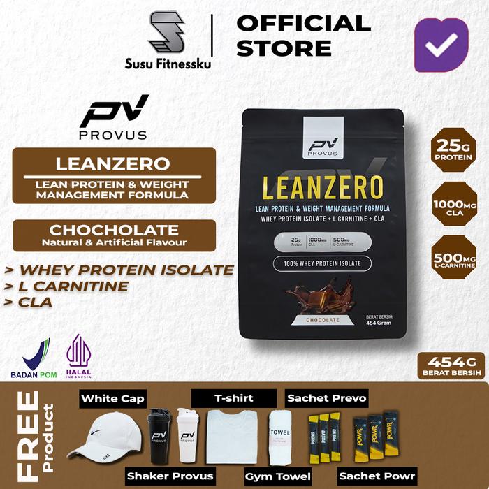 Provus Lean Zero (Whey Protein Isolate + Fat Burner) 450 Gram - StrawberyBanana, TOPI