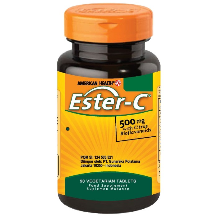 American Health Ester C 500 Mg - 90 Tablet Salut Selaput (16971)