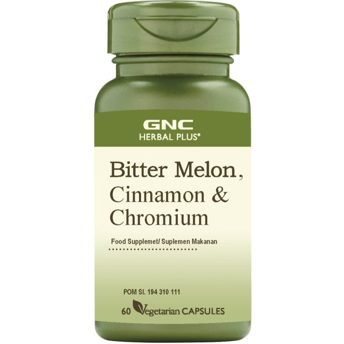 GNC HERBAL PLUS BITTER MELON, CINNAMON & CHROMIUM (562150) - 60 KAPSUL