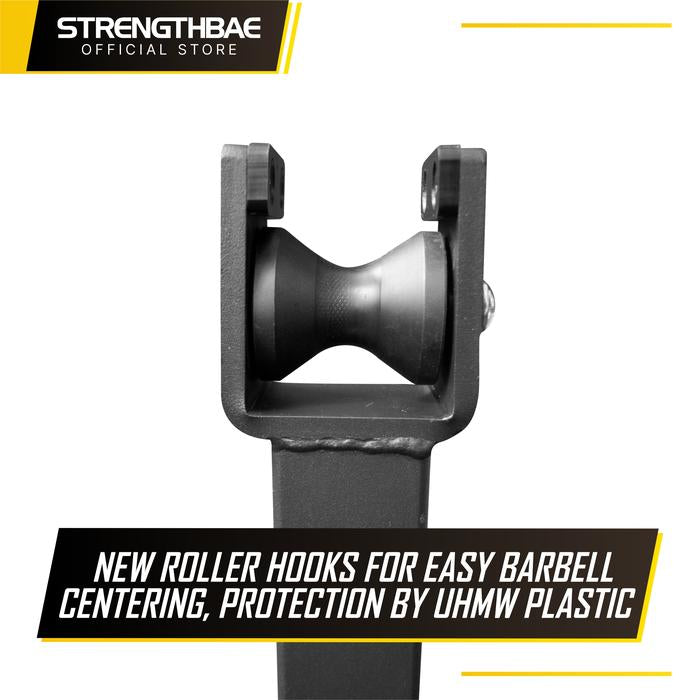 Deadlift Jack STRENGTHBAE Double Heavy Duty Powder Coated Barbell Gym