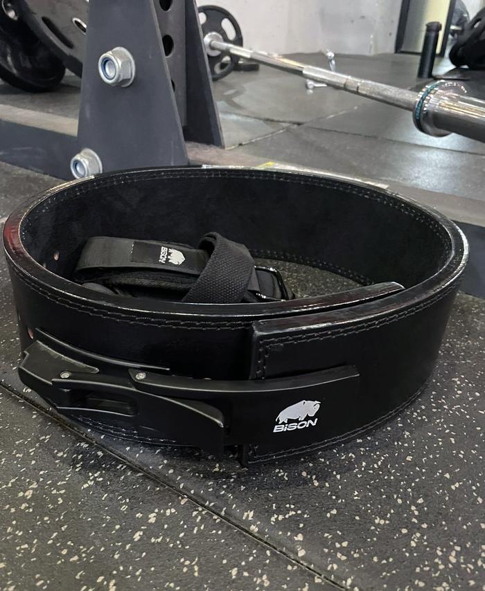 Bison Lever Belt Weight Lifting Power Belt Sabuk Fitness for SBD - S 10mm