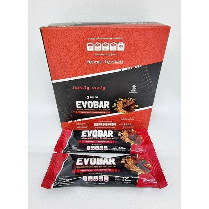 Evolene Evobar Protein Bar 1 Box 264 Gram 12 Bar Original BPOM HALAL