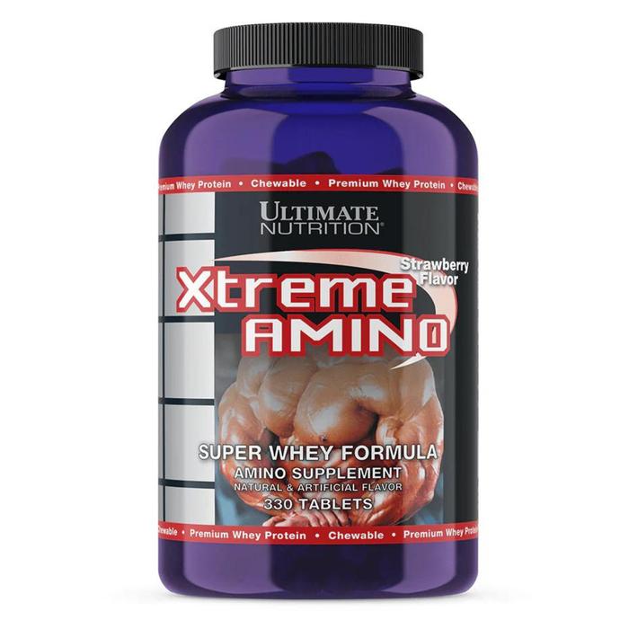 Ultimate Nutrition Xtreme Amino 1500mg suplemen fitness / suplemen gym / suplemen protein penambah massa otot - Banana, 330 tabs