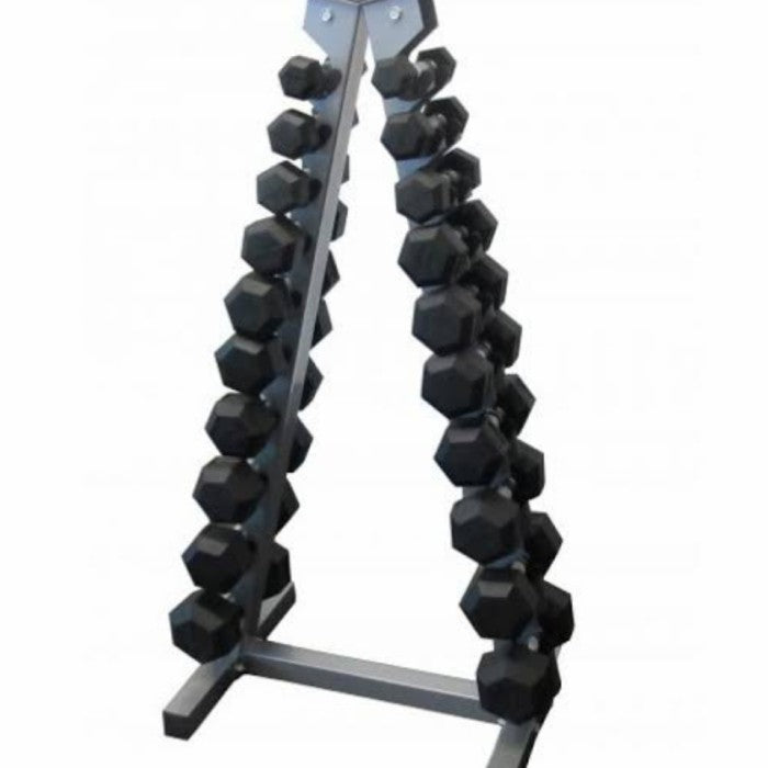 Paket Hex Dumbbell 1-10kg+  Rack Segitiga