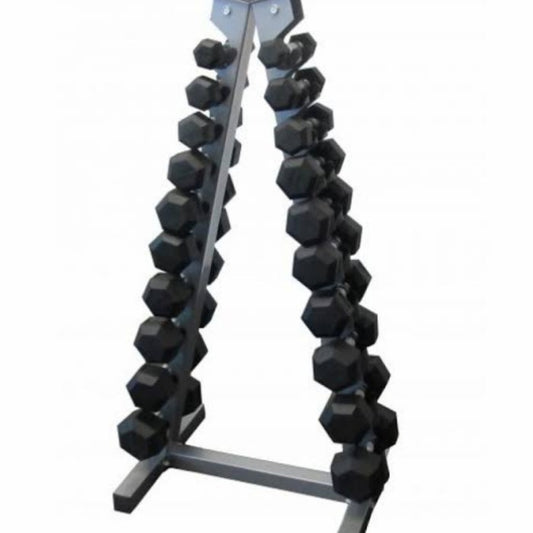 Paket Hex Dumbbell 1-10kg+  Rack Segitiga